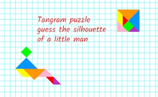 Image Tangram puzzle guess the silhouette of a little man
